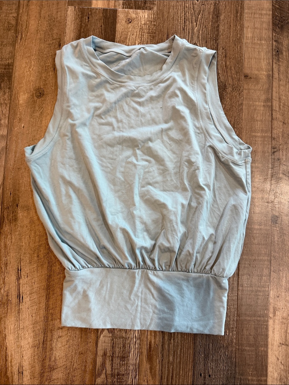 HALARA Light Blue Cinch-Waist Muscle Tee Sz small NWOT